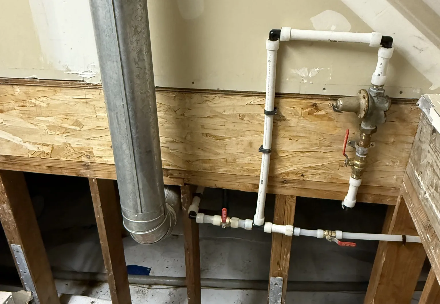 Clean pipe work and fixtures.